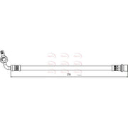 Apec Brake Hydraulic Hose Line Rear Left HOS4124