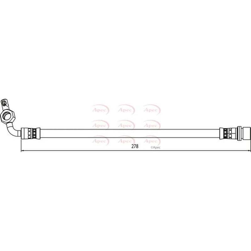 Apec Brake Hydraulic Hose Line Rear Left HOS4124