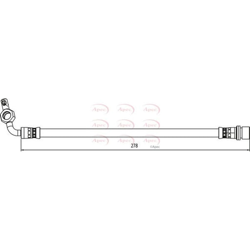 Apec Brake Hydraulic Hose Line Rear Left HOS4124