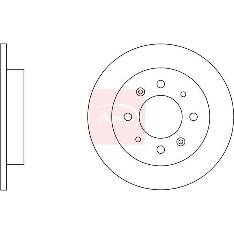 Apec 2 x Solid Rear Brake Discs DSK2296