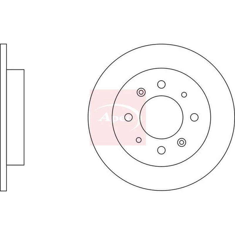 Apec 2 x Solid Rear Brake Discs DSK2296