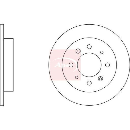 Apec 2 x Solid Rear Brake Discs DSK2296