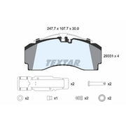 Textar Rear Brake Pad Set 2933102