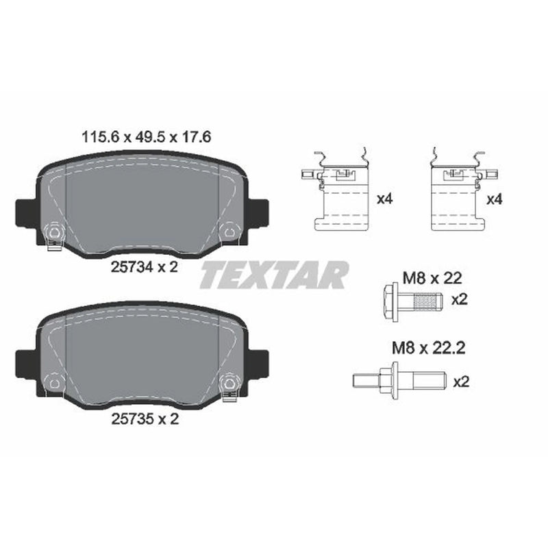 Textar Rear Brake Pad Set 2573401