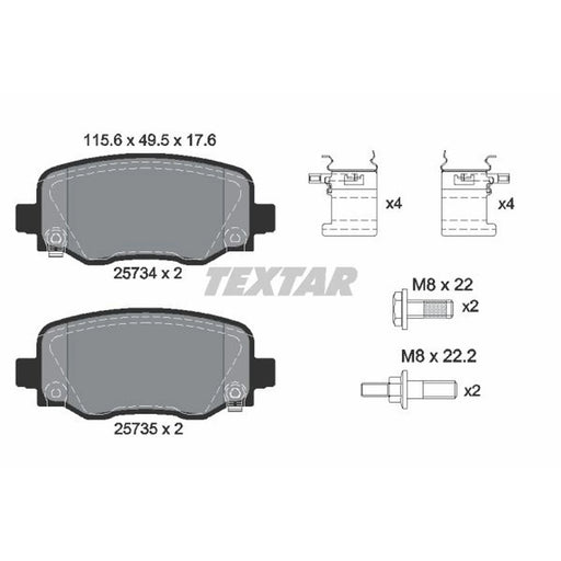 Textar Rear Brake Pad Set 2573401