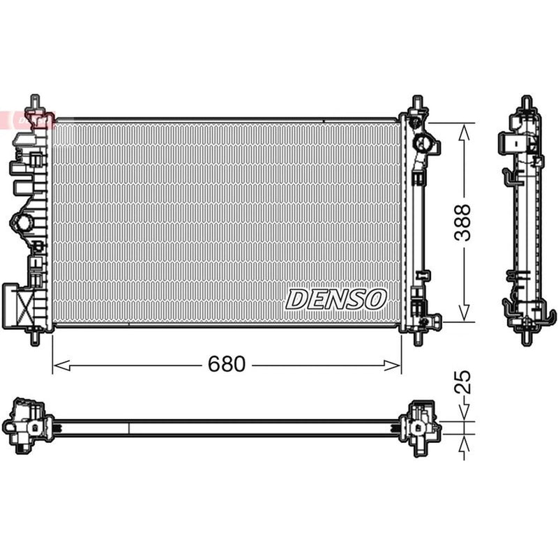 Denso Engine Radiator DRM20107