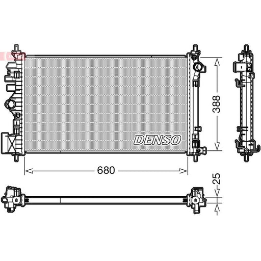 Denso Engine Radiator DRM20107
