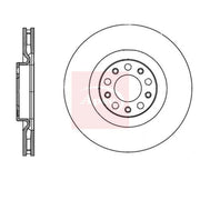 Apec 2 x Vented Rear Brake Discs DSK4183