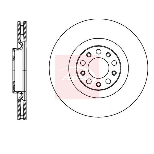 Apec 2 x Vented Front Brake Discs DSK3395