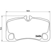 Brembo 4 x Rear Brake Pad Set P65013