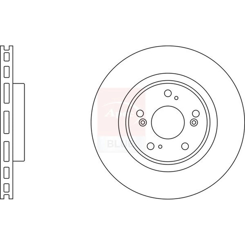 Apec 2 x Vented Front Brake Discs SDK6281