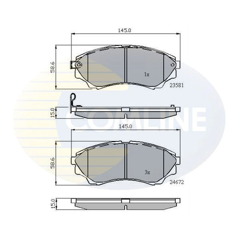 Comline 4 x Front Brake Pad Set CBP32012