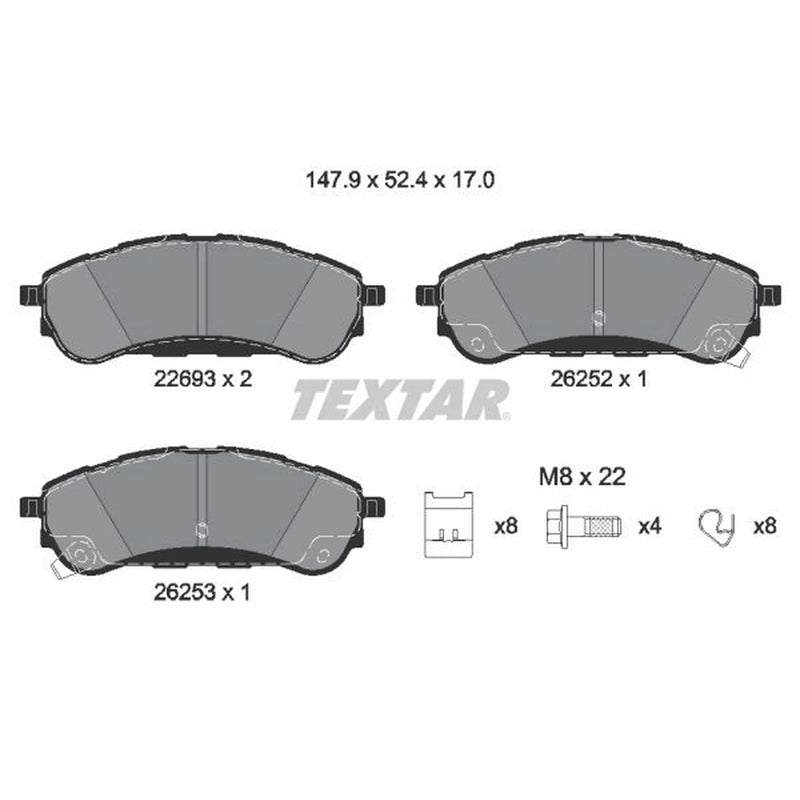 Textar Rear Brake Pad Set 2269301