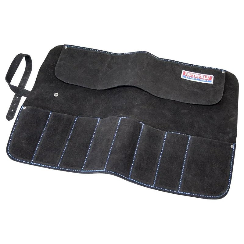 Faithfull 8 Pocket Leather Chisel Roll - FAILCR8B