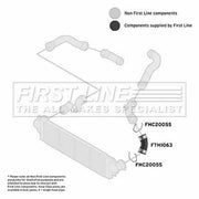 First Line Intercooler Turbo Charge Air Hose Front FTH1063