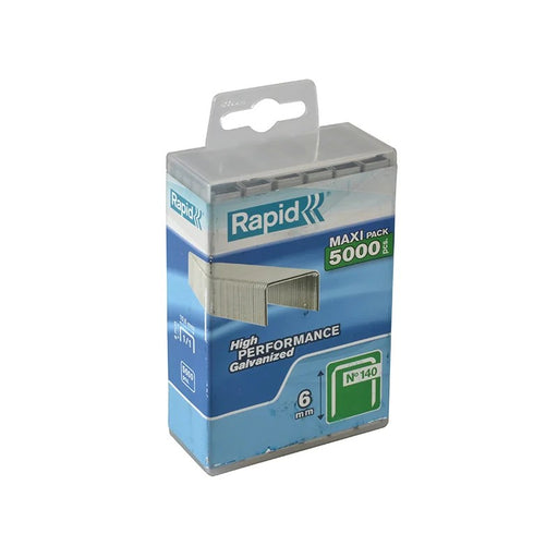 Rapid 140/6 6mm Galvanised Staples (Poly Pack 5000) - 40303088