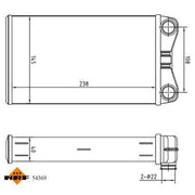 NRF Heater Matrix Core Heat Exchanger 54369