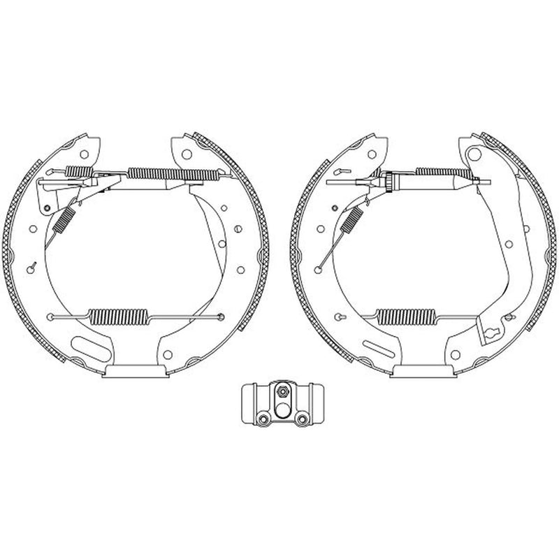 Mintex Brake Shoe Set Axle Kit MSP247