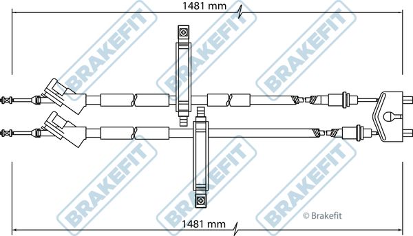 Apec Handbrake Cable Centre fits Ford Focus I Turnier 1999-2004 1.4 1.6 1.8