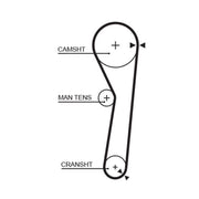 Gates Timing Belt Kit with Rollers K015316