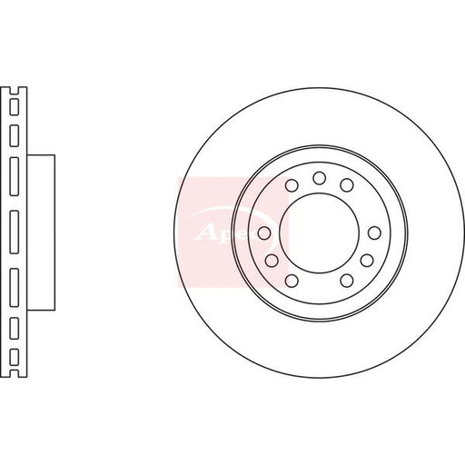 Apec 2 x Vented Front Brake Discs DSK2893