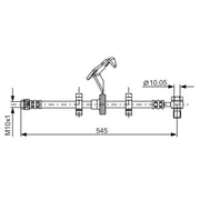 Bosch Brake Hydraulic Hose Line Front Right 1 987 481 078