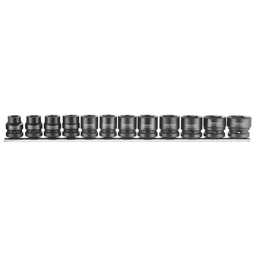 Teng Tools Impact Socket Set 1/2" Drive Stubby 12 Pieces