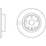 Fahren 2 x Solid Rear Brake Discs FBD6292