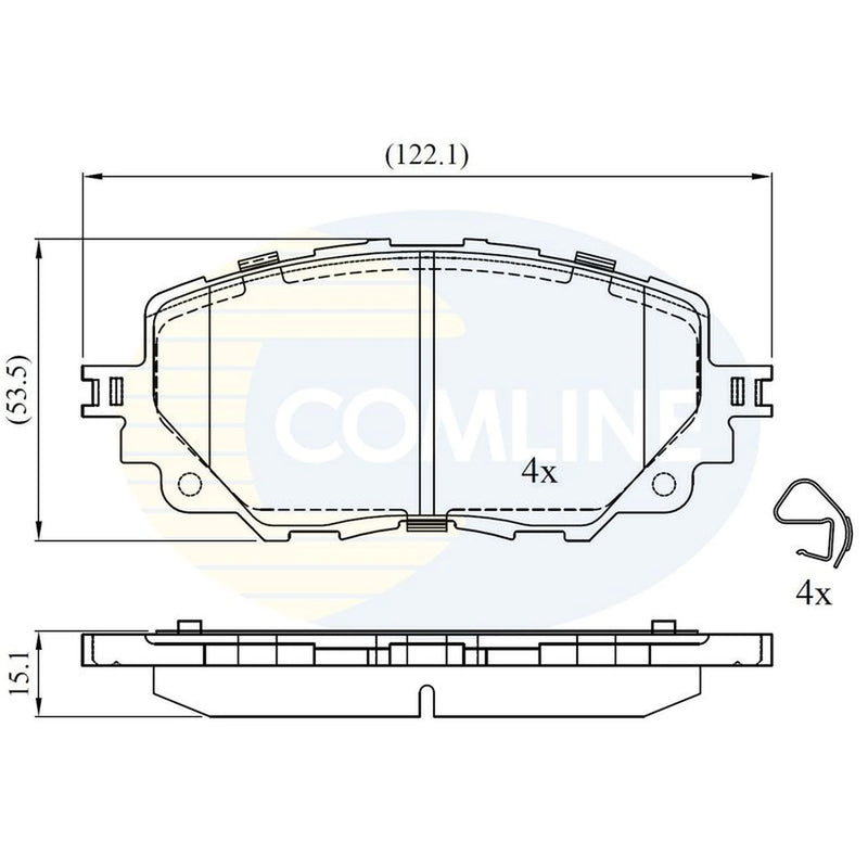 Comline 4 x Front Brake Pad Set CBP32447
