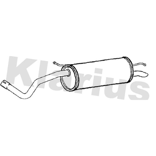 Klarius Box With Tail Pipe Rear VW881P