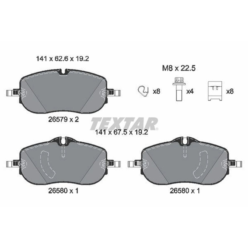 Textar Front Brake Pad Set 2657901