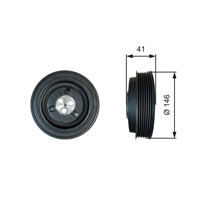 Gates Crank Shaft Belt Pulley TVD1134