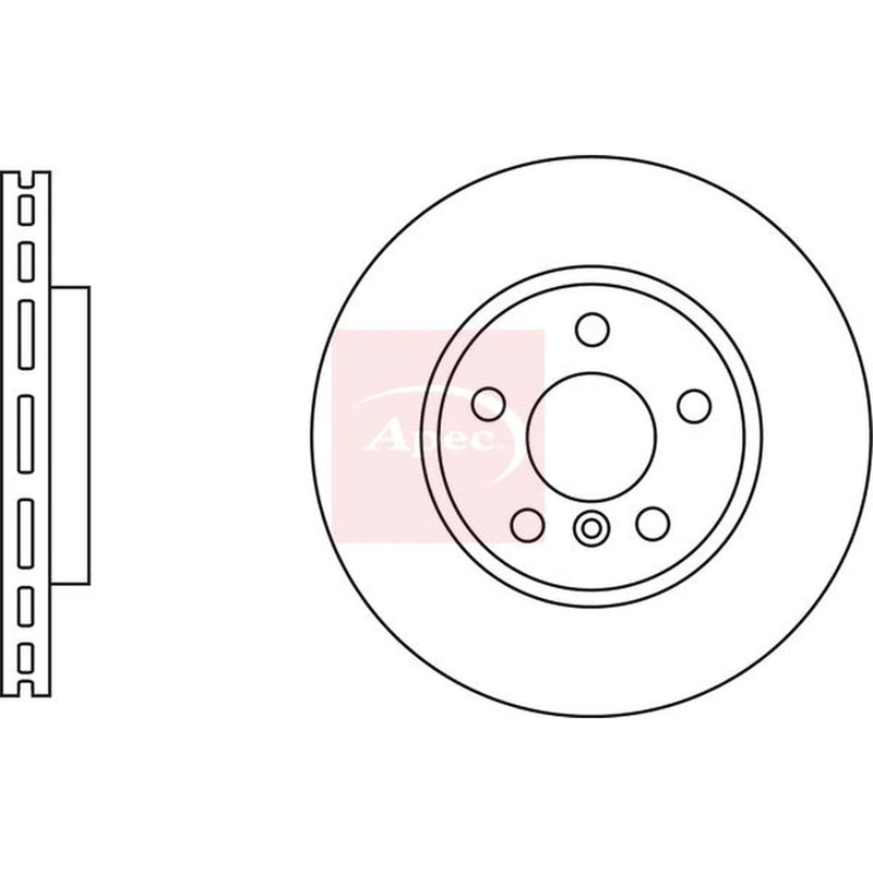 Apec 2 x Vented Front Brake Discs DSK3170