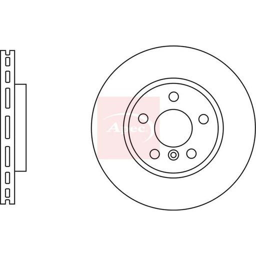 Apec 2 x Vented Front Brake Discs DSK3170