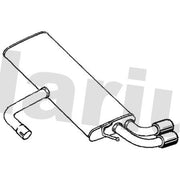 Klarius Box With Tail Pipe Rear VW941C