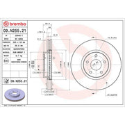 Brembo 2 x Front Brake Discs 09.N255.21