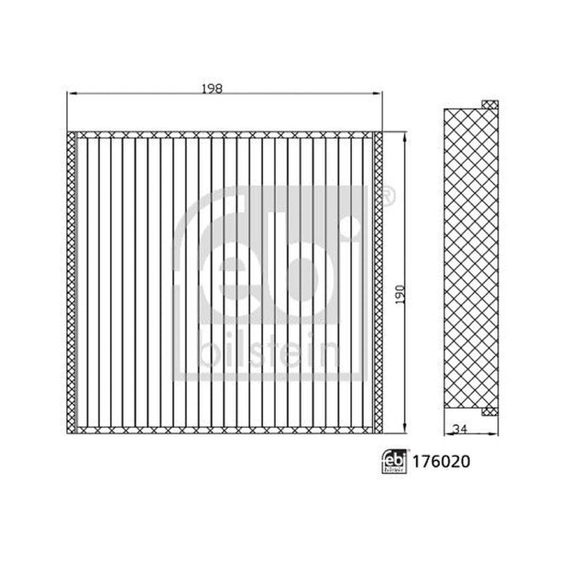 Febi Cabin Air Filter (Pollen Filter) 176020