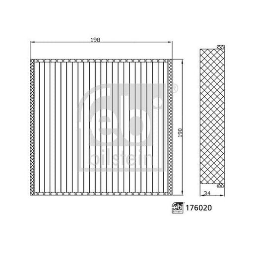 Febi Cabin Air Filter (Pollen Filter) 176020