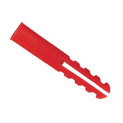 Rawlplug Red Plastic Plugs Screw Size No.6-12 (10 x Card 100) - R-OLD-RED-100-C