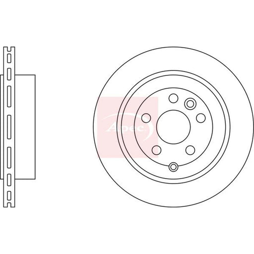Apec 2 x Vented Rear Brake Discs DSK2521