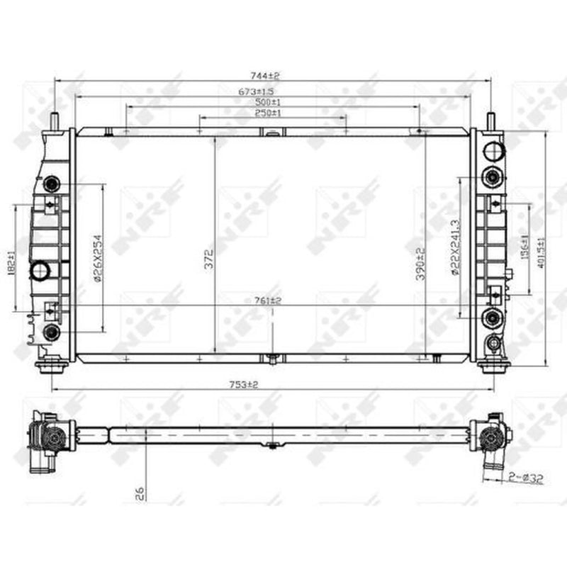 NRF Engine Radiator 53954