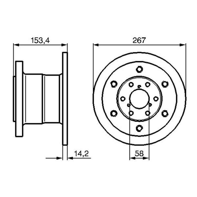 Bosch 2 x Solid Front Brake Discs 0 986 478 647