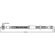 Juratek Brake Hydraulic Hose Line Front JBH1144