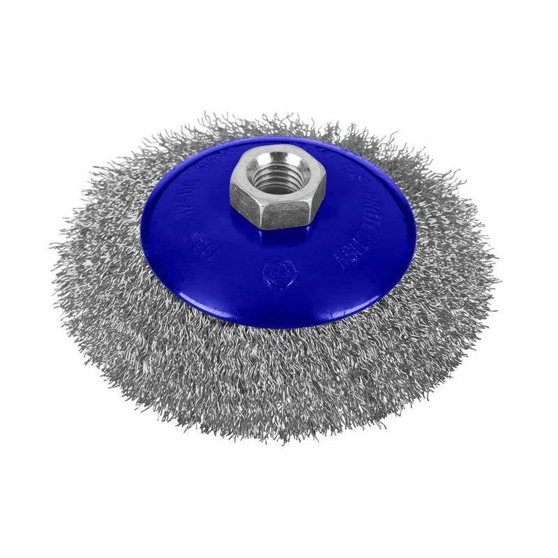 BlueSpot Tools Steel Bevel Wire Cup Brush 115mm M14 X 2 - 19220