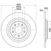 Mintex 2 x Solid Rear Brake Discs MDC2874C