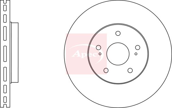 Apec 2 x Brake Disc Set Vented