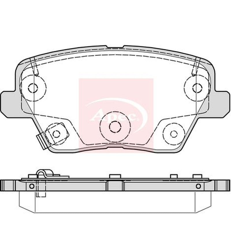 Apec Rear Brake Pad Set PAD2323