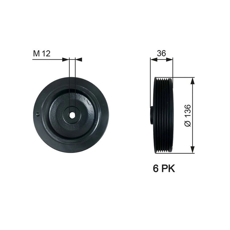 Gates Crank Shaft Belt Pulley TVD1010