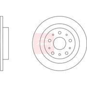 Apec 2 x Solid Rear Brake Discs DSK3174