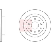 Apec 2 x Solid Rear Brake Discs DSK3174